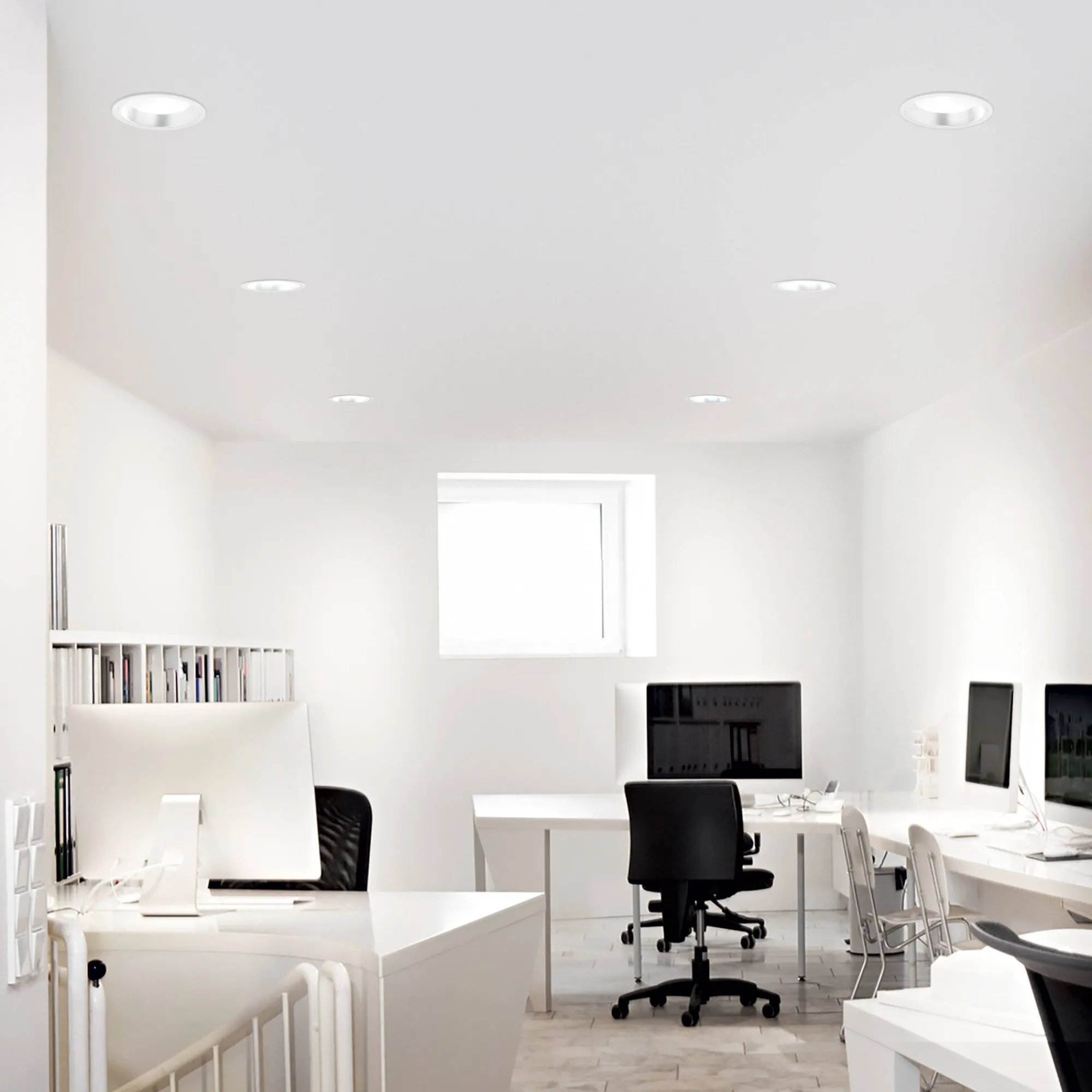 Ideal-Lux - Lampada da incasso OFF FI 28W 3000K WH, 16 x 16 x h10 cm,<Dmora Hot