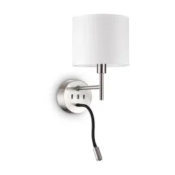 Ideal-Lux - Lampada da parete SET UP MAP2 NICKEL, 12 x 21 x h21 cm,<Dmora Store