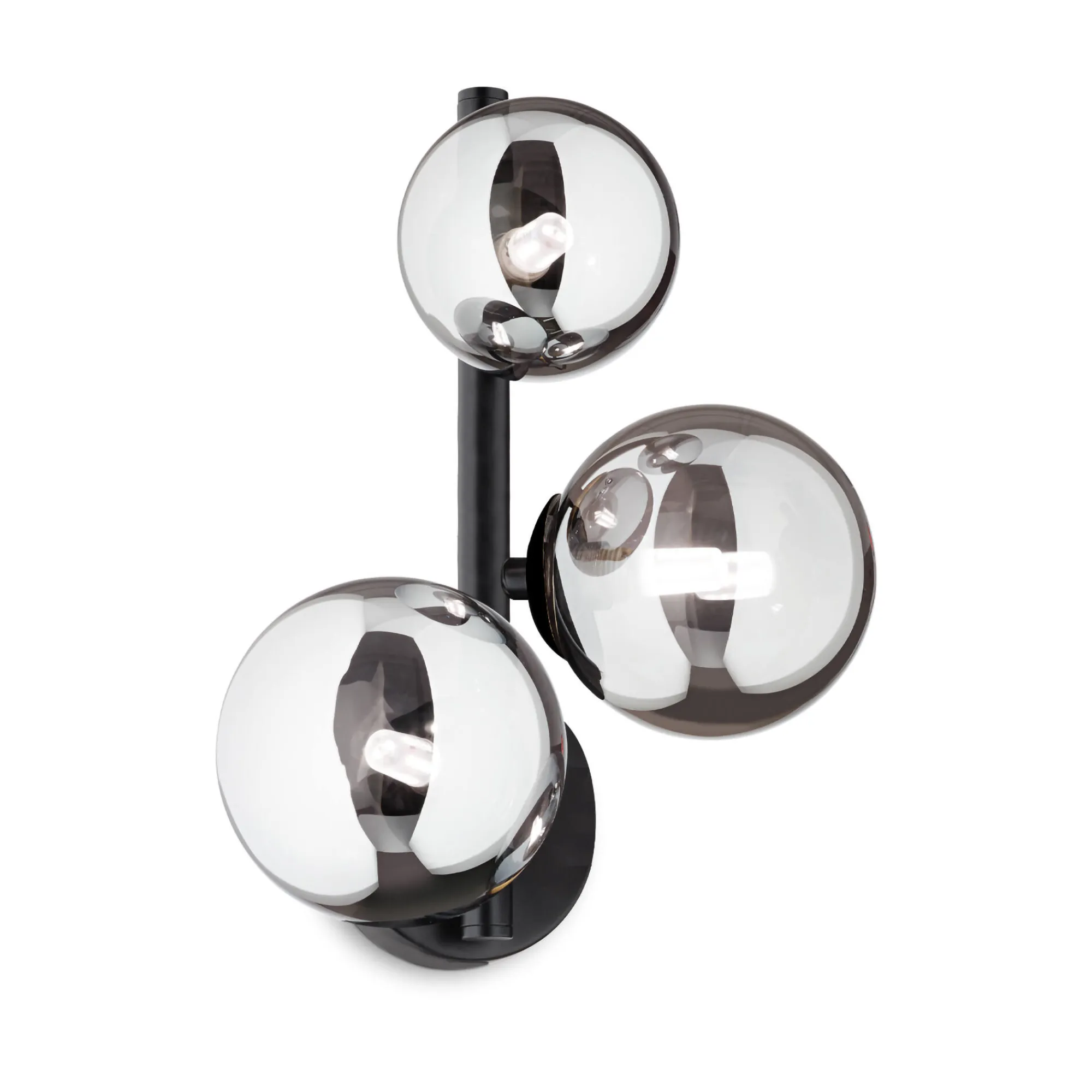 Ideal-Lux - Lampada da parete PERLAGE AP3 FUME', 24 x 32 x h16 cm,<Dmora New