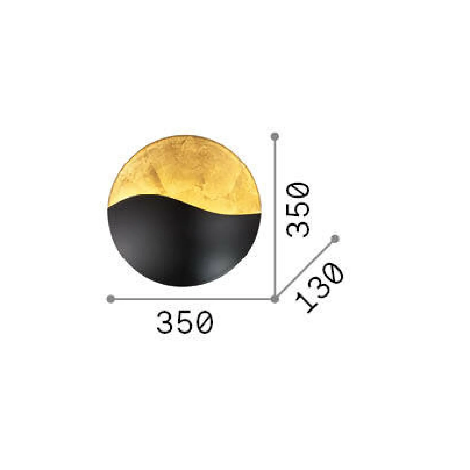 Ideal-Lux - Lampada da parete SUNRISE AP4, 35 x 35 x h13 cm,<Dmora Best