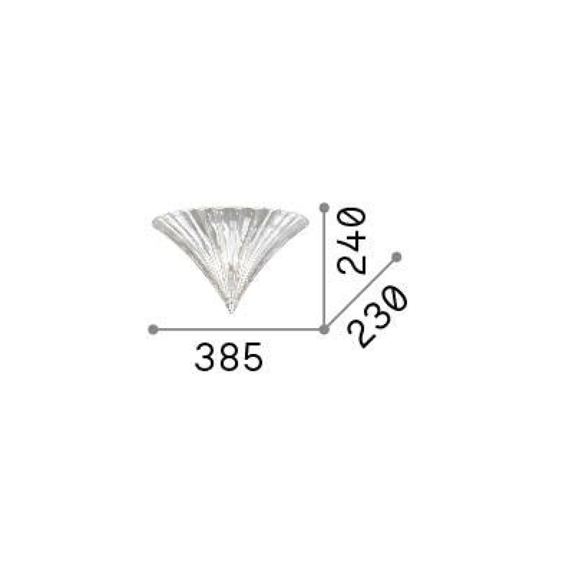 Ideal-Lux - Lampada da parete SANTA AP1 BIG , 39 x 24 x h23 cm,<Dmora Hot