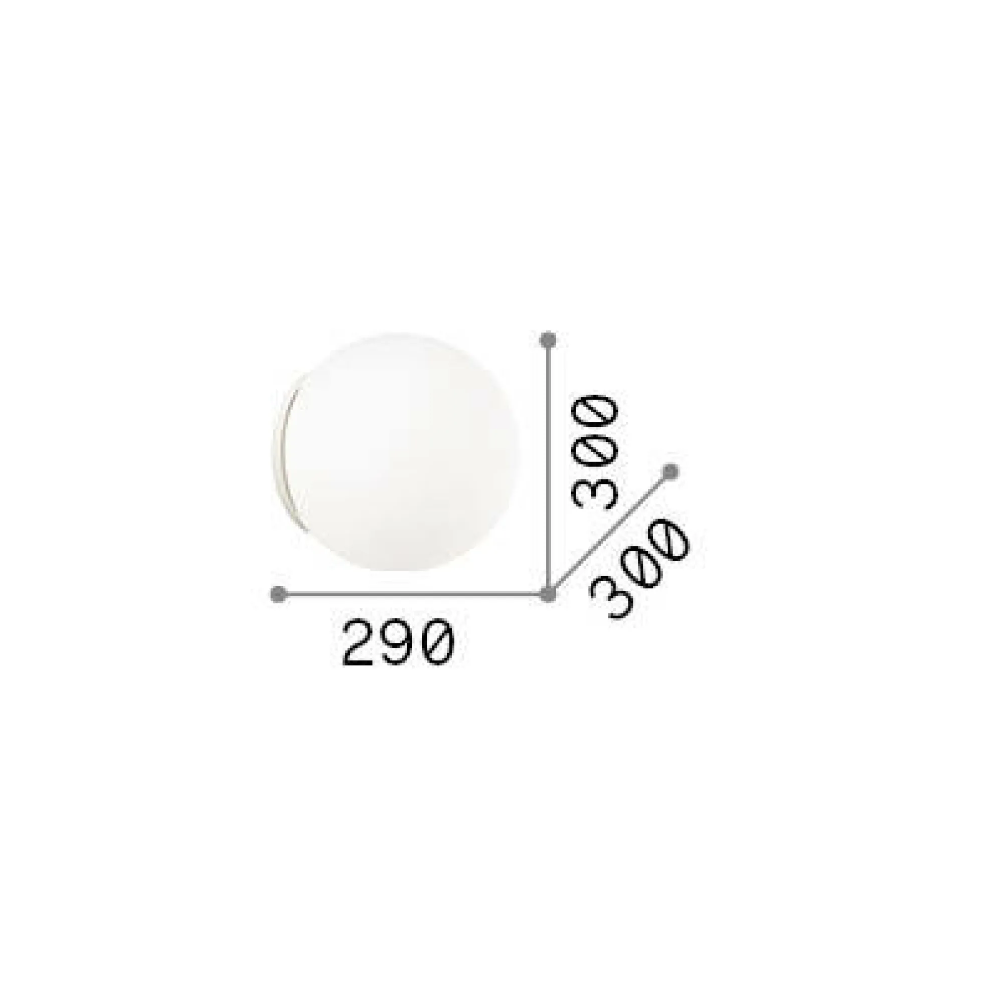 Ideal-Lux - Lampada da parete MAPA AP1 D30, 30 x 30 x h29 cm,<Dmora New
