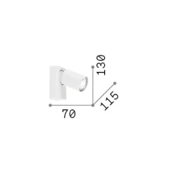 Ideal-Lux - Lampada da parete RUDY AP1 ROUND , 7 x 13 x h9 cm,<Dmora Sale