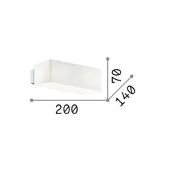 Ideal-Lux - Lampada da parete BOX AP2 , 20 x 7 x h14 cm,<Dmora Flash Sale