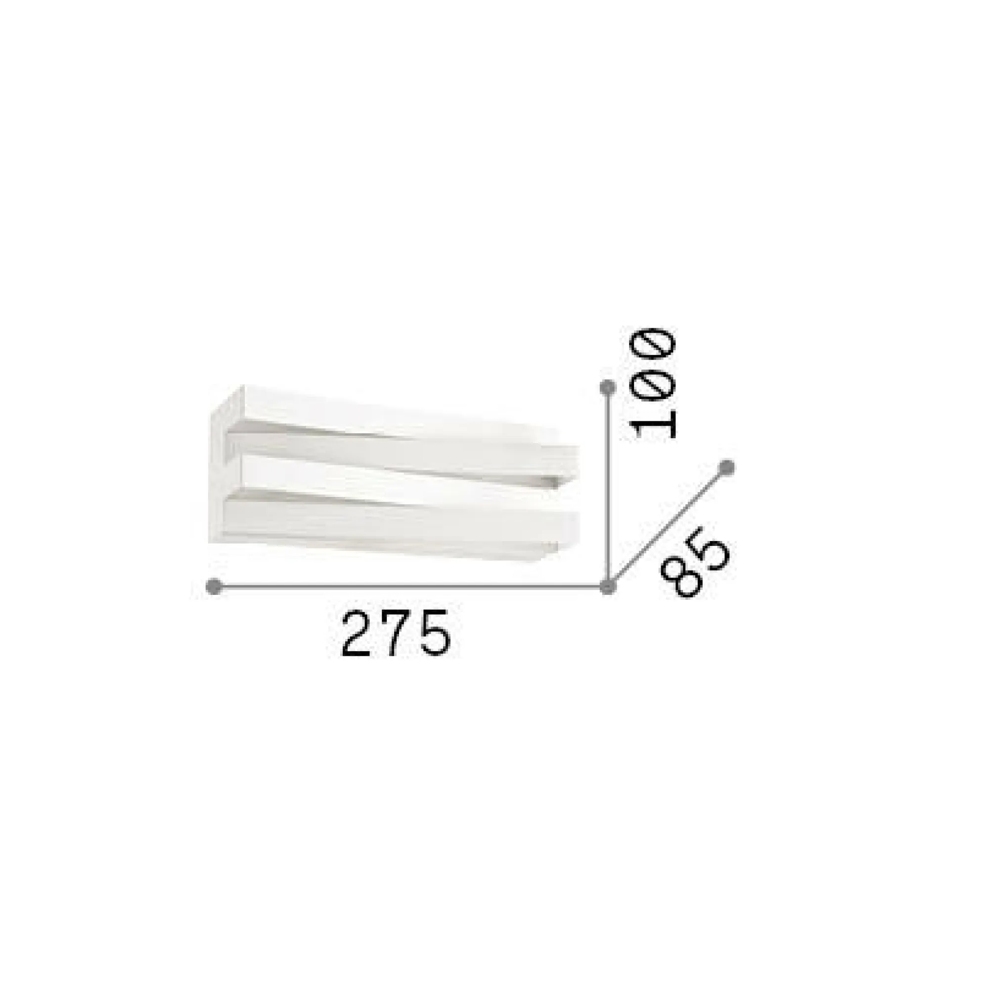 Ideal-Lux - Lampada da parete VIRTUS AP 3000K, 28 x 10 x h9 cm,<Dmora Online