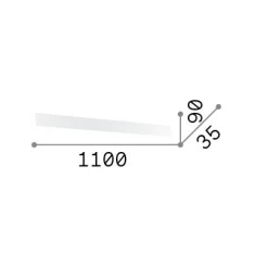 Ideal-Lux - Lampada da parete DELTA AP D110 3000K , 110 x 9 x h4 cm,<Dmora New