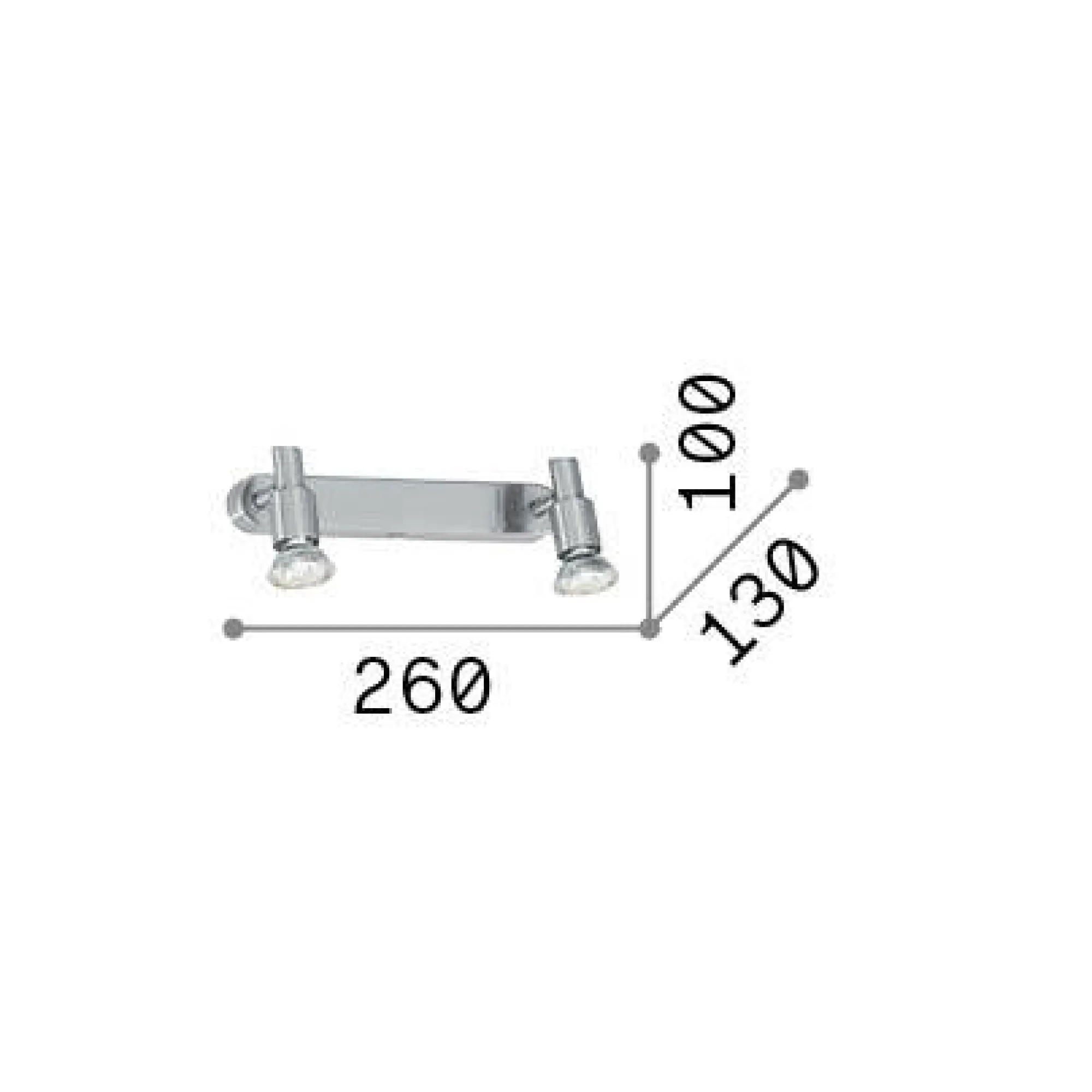 Ideal-Lux - Lampada da parete SLEM AP2 , 26 x 10 x h13 cm,<Dmora Fashion