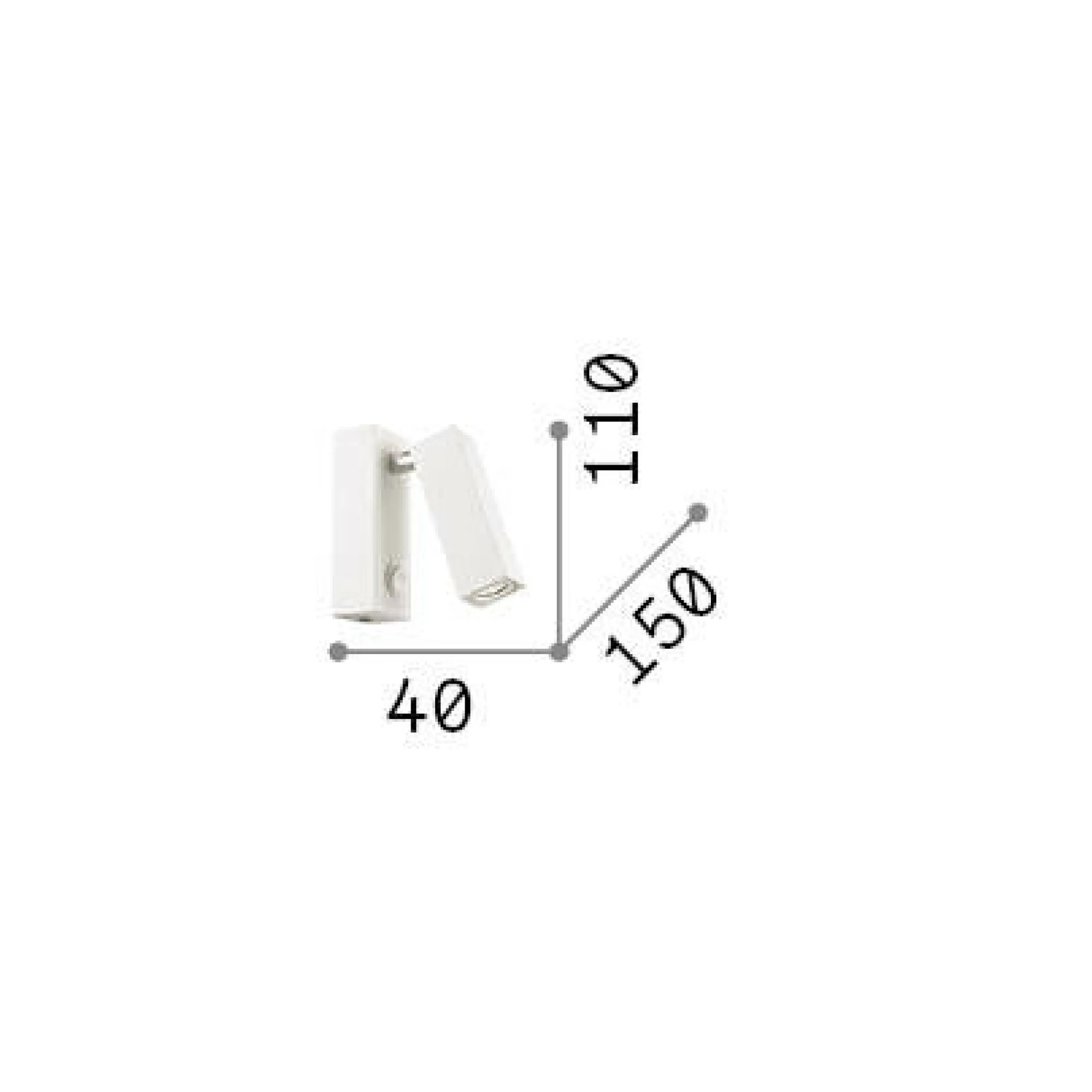 Ideal-Lux - Lampada da parete PAGE AP SQUARE , 4 x 11 x h15 cm,<Dmora Shop