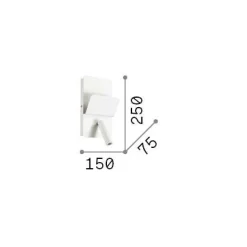 Ideal-Lux - Lampada da parete READ AP , 15 x 25 x h8 cm,<Dmora Shop