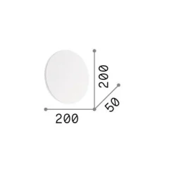 Ideal-Lux - Lampada da parete COVER AP D20 ROUND , 20 x 20 x h5 cm,<Dmora Clearance