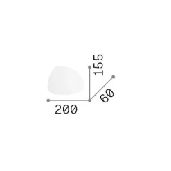Ideal-Lux - Lampada da parete PEGGY AP 10W, 20 x 16 x h6 cm,<Dmora Best