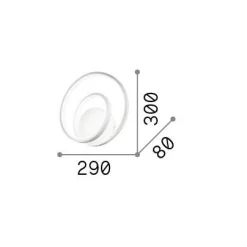 Ideal-Lux - Lampada da parete OZ AP ON-OFF , 29 x 30 x h8 cm,<Dmora Online
