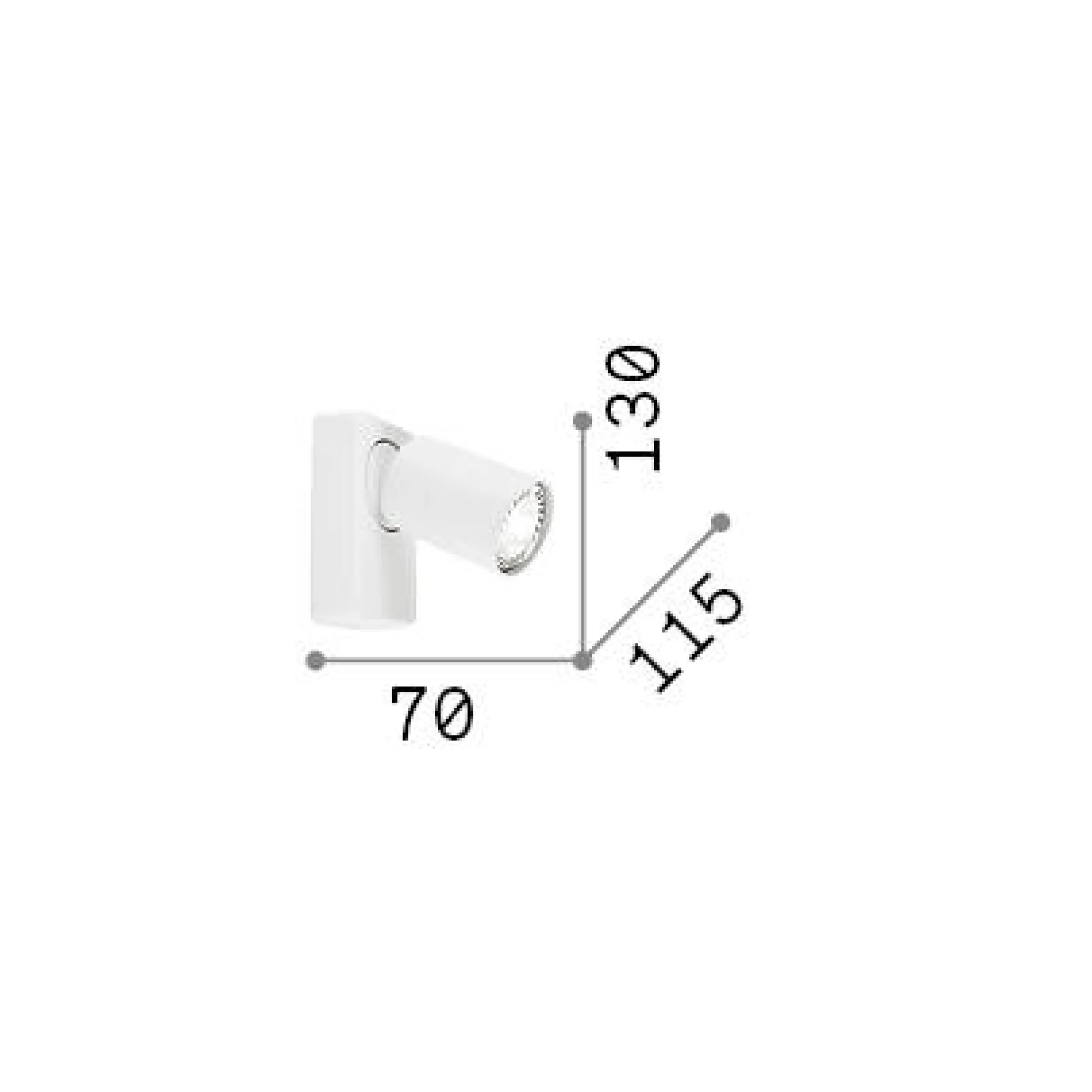 Ideal-Lux - Lampada da parete RUDY AP1 ROUND , 7 x 13 x h9 cm,<Dmora Cheap