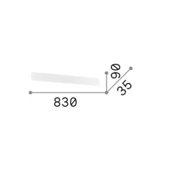 Ideal-Lux - Lampada da parete DELTA AP D083 4000K , 83 x 9 x h4 cm,<Dmora Best Sale