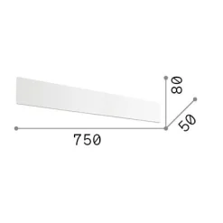Ideal-Lux - Lampada da parete ZIG ZAG AP D75 3000K , 75 x 8 x h5 cm,<Dmora Flash Sale