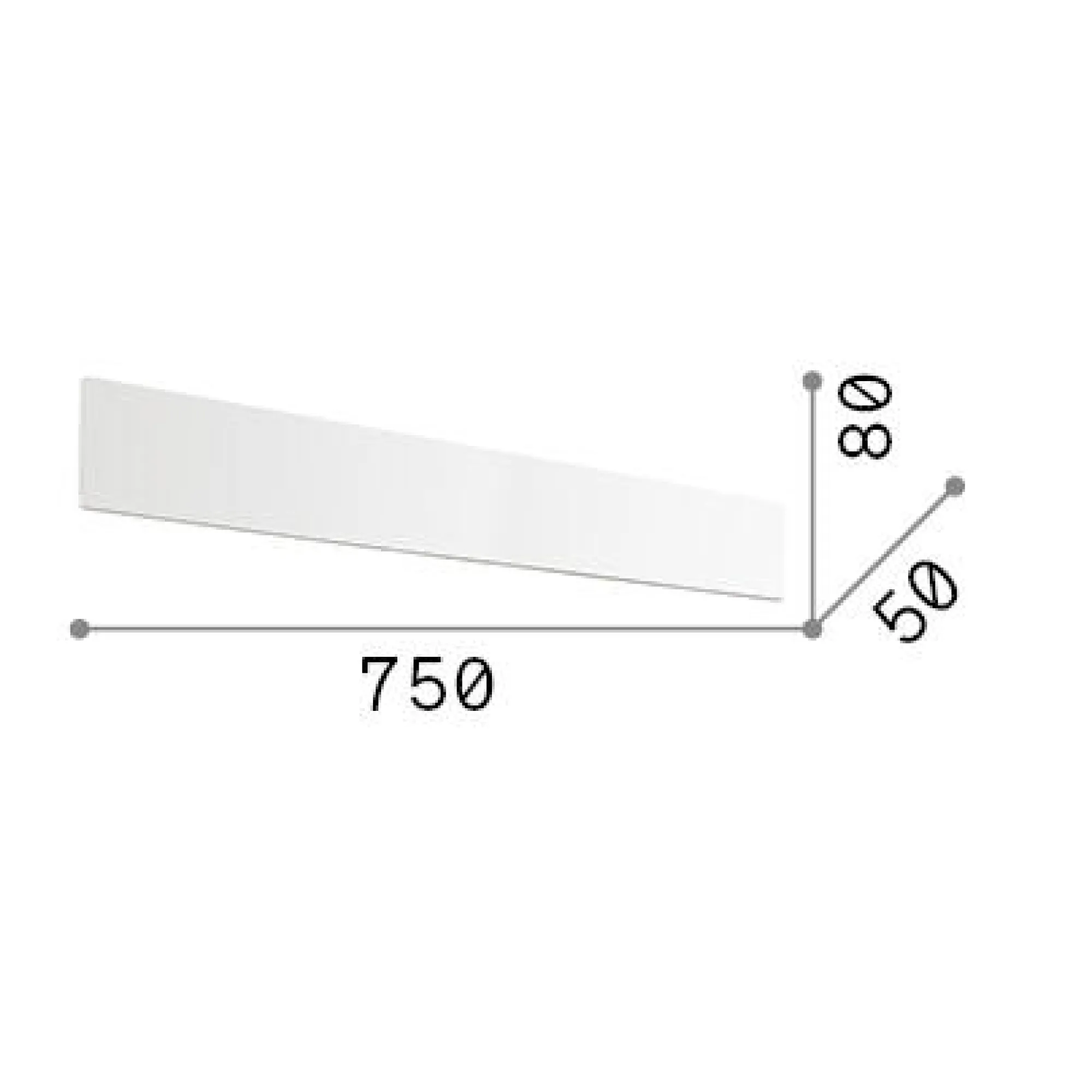 Ideal-Lux - Lampada da parete ZIG ZAG AP D75 3000K , 75 x 8 x h5 cm,<Dmora Flash Sale