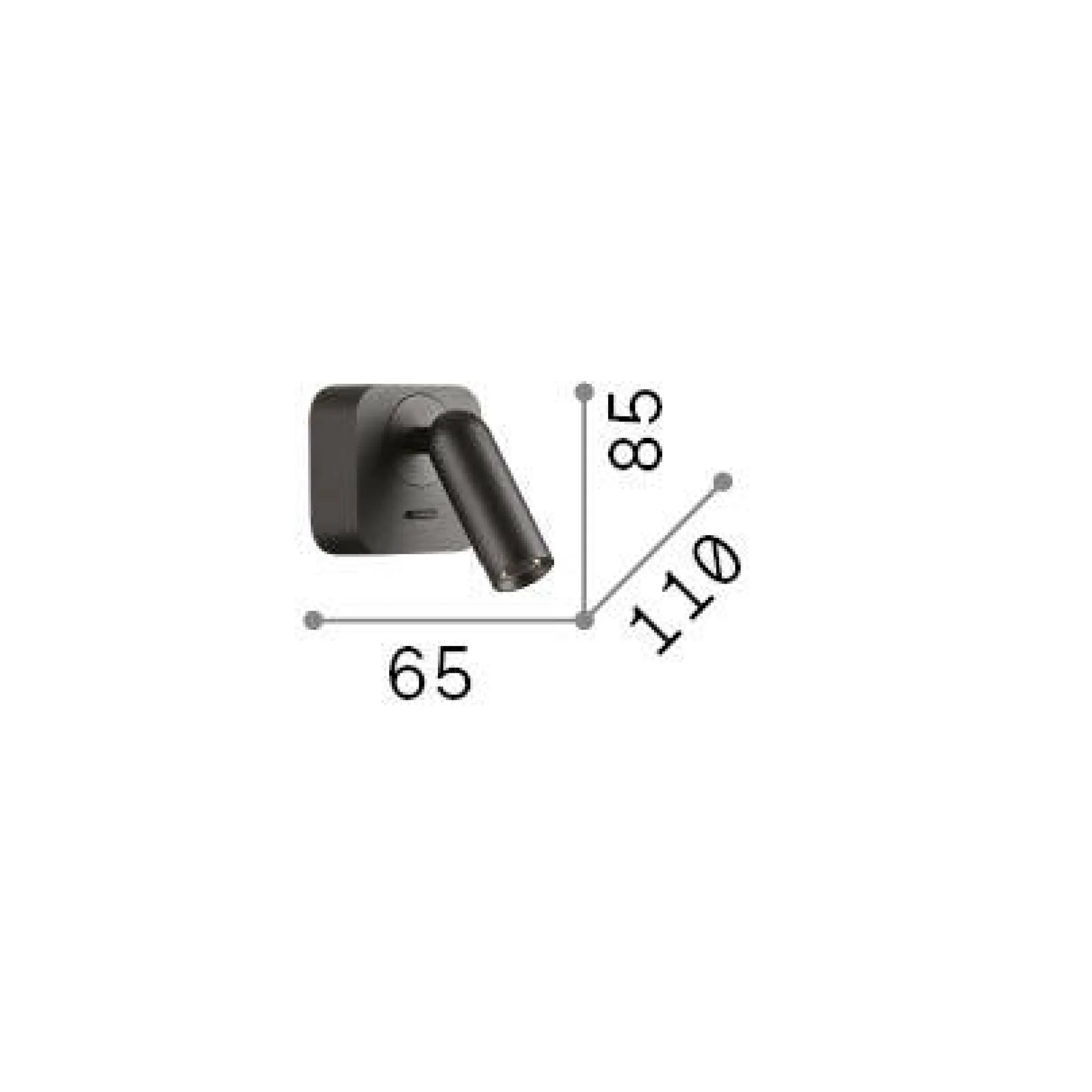 Ideal-Lux - Lampada da parete BEAN AP SQUARE NICKEL, 7 x 9 x h11 cm,<Dmora Best Sale