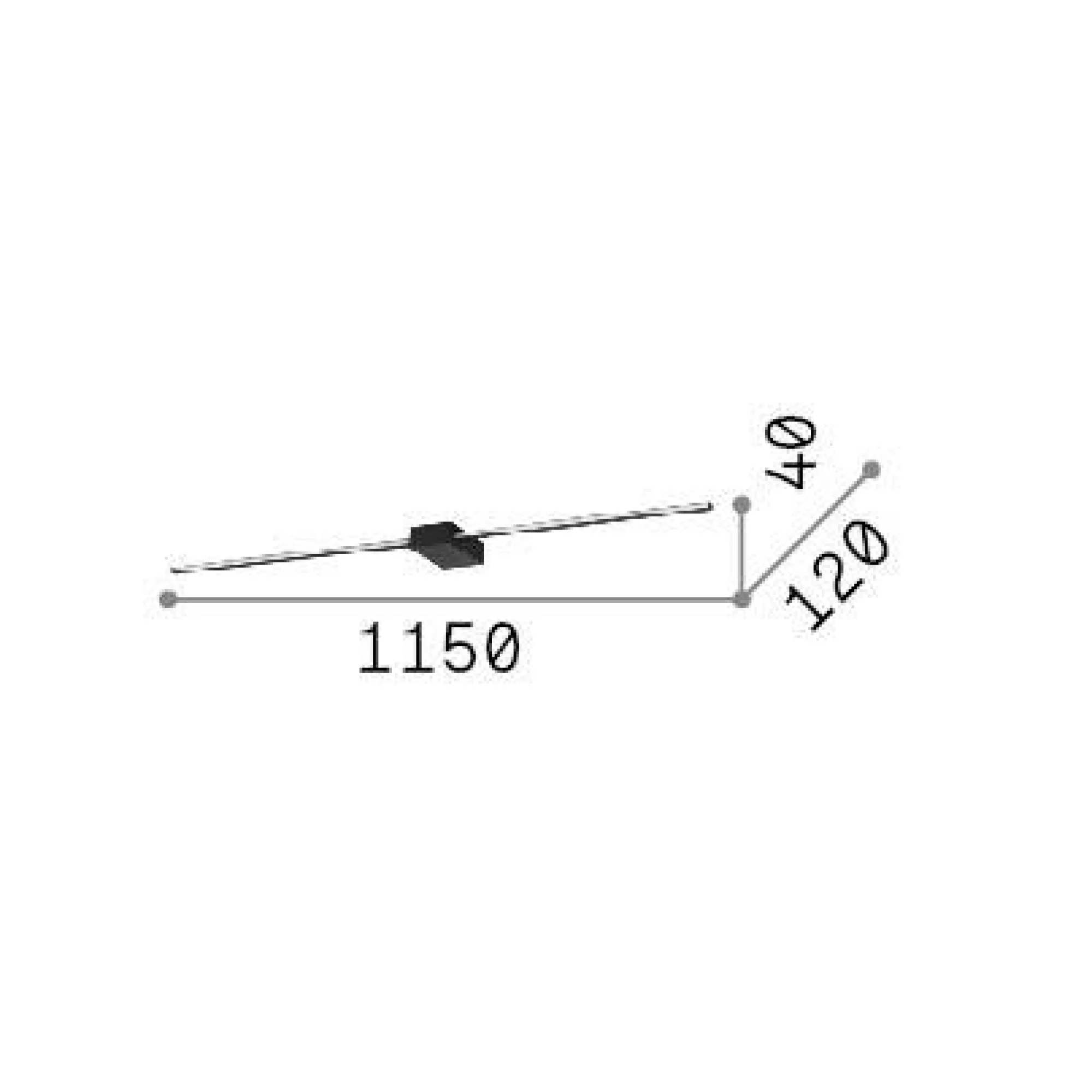 Ideal-Lux - Lampada da parete THEO AP D115 , 115 x 4 x h12 cm,<Dmora New