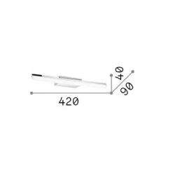 Ideal-Lux - Lampada da parete RIFLESSO AP D42 , 42 x 4 x h9 cm,<Dmora Clearance