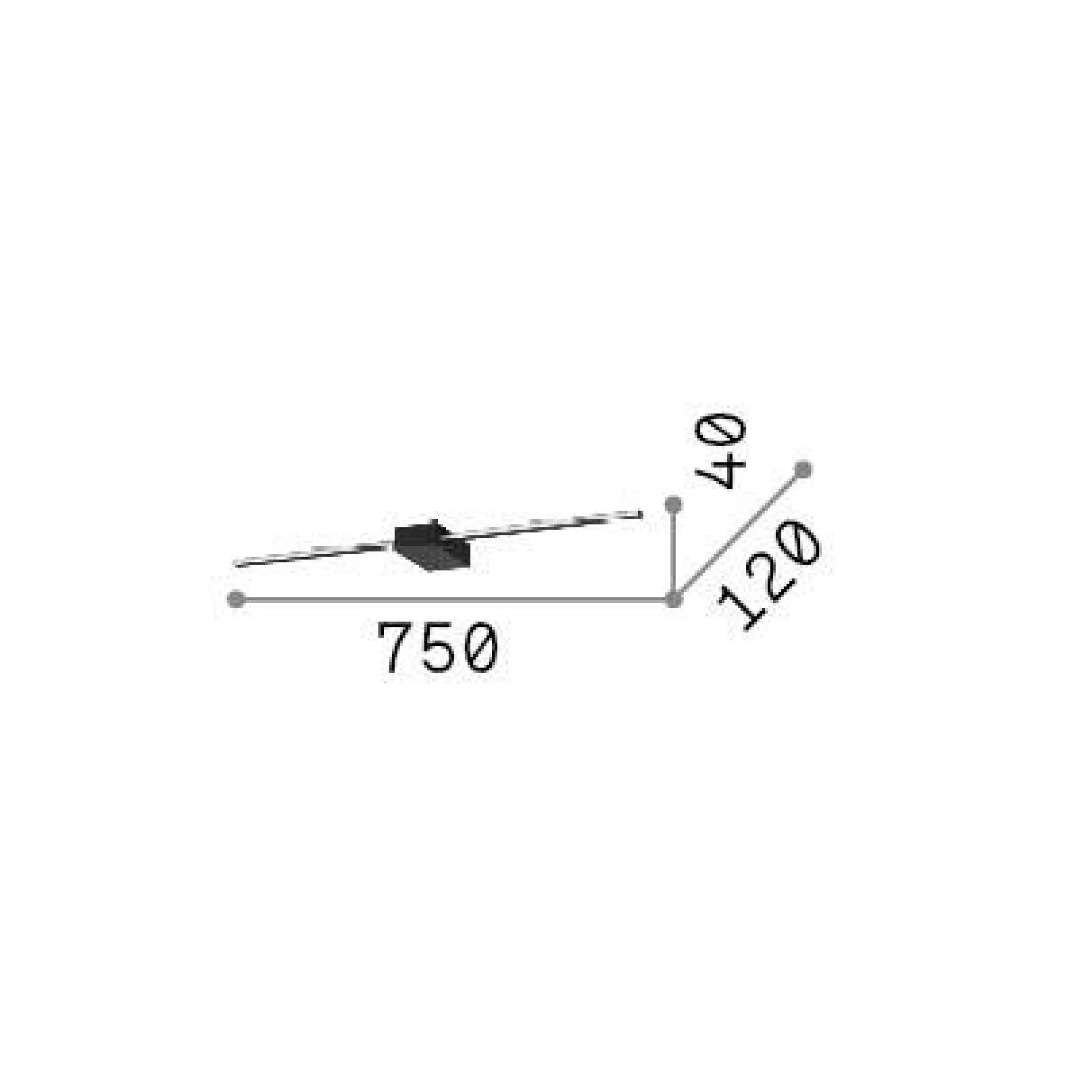 Ideal-Lux - Lampada da parete THEO AP D075 , 75 x 4 x h12 cm,<Dmora Best Sale