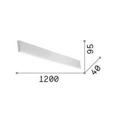 Ideal-Lux - Lampada da parete LINUS AP 3000K WH, 120 x 10 x h4 cm,<Dmora Cheap