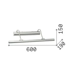 Ideal-Lux - Lampada da parete MIRROR-10 AP4 BRUNITO, 60 x 15 x h19 cm,<Dmora Hot