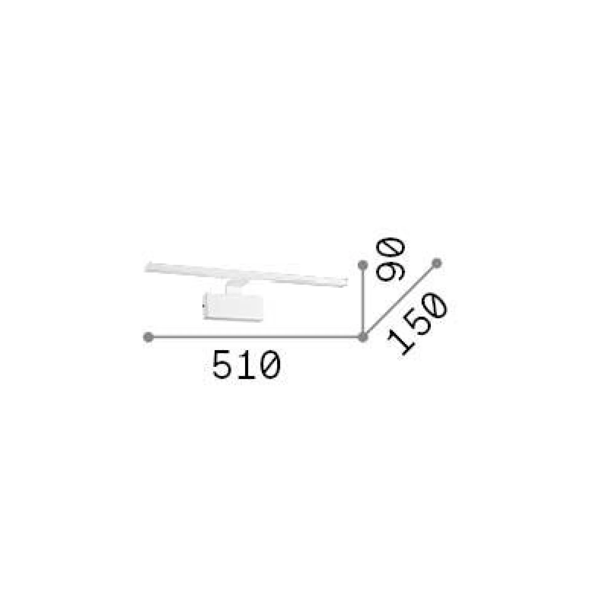 Ideal-Lux - Lampada da parete ALMA AP D51 , 51 x 9 x h15 cm,<Dmora Hot