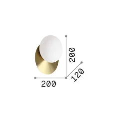 Ideal-Lux - Lampada da parete NINFEA AP1 , 20 x 20 x h12 cm,<Dmora Cheap