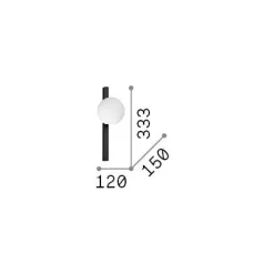 Ideal-Lux - Lampada da parete BINOMIO AP1 , 33 x 12 x h15 cm,<Dmora Online
