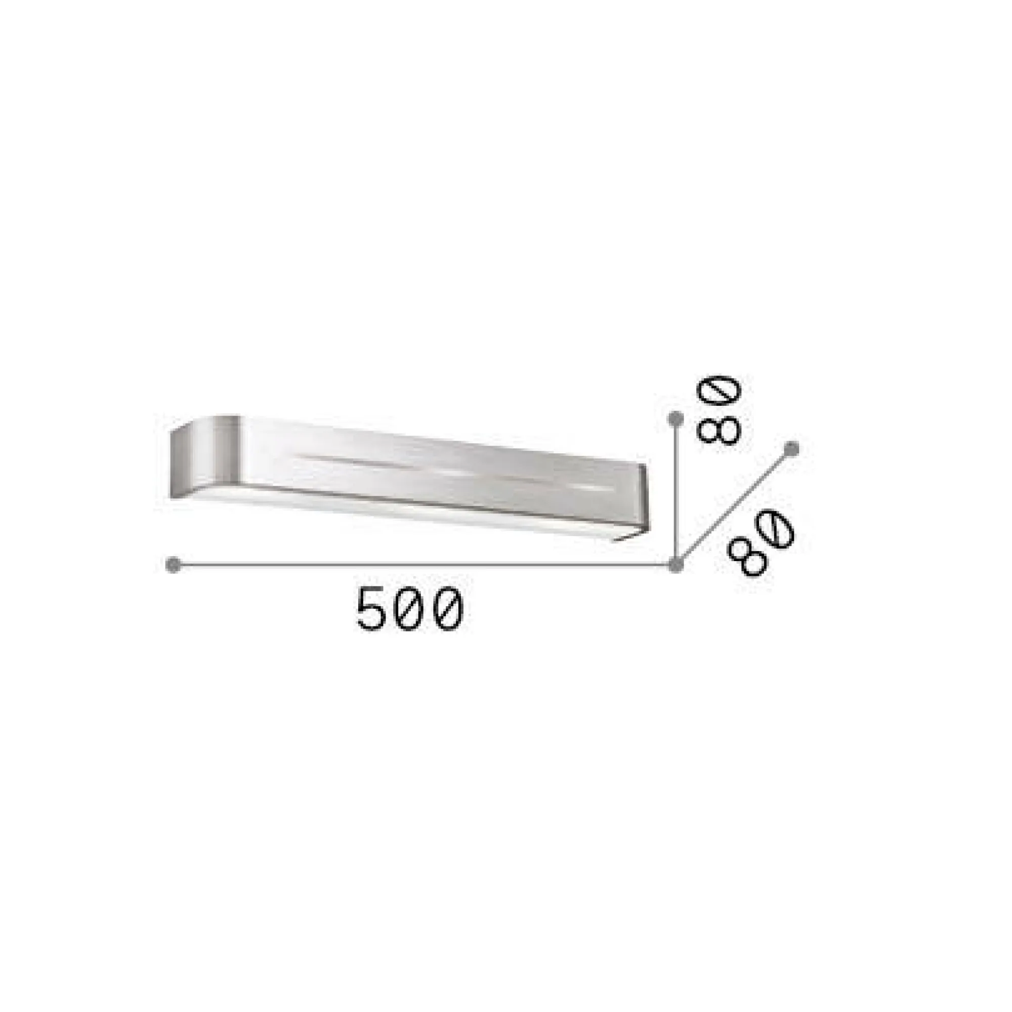 Ideal-Lux - Lampada da parete POSTA AP3 , 50 x 8 x h8 cm,<Dmora Best