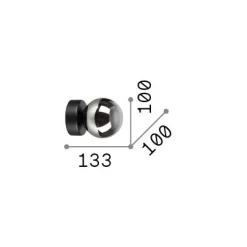 Ideal-Lux - Lampada da parete PERLAGE AP1 FUME', 10 x 10 x h13 cm,<Dmora Online
