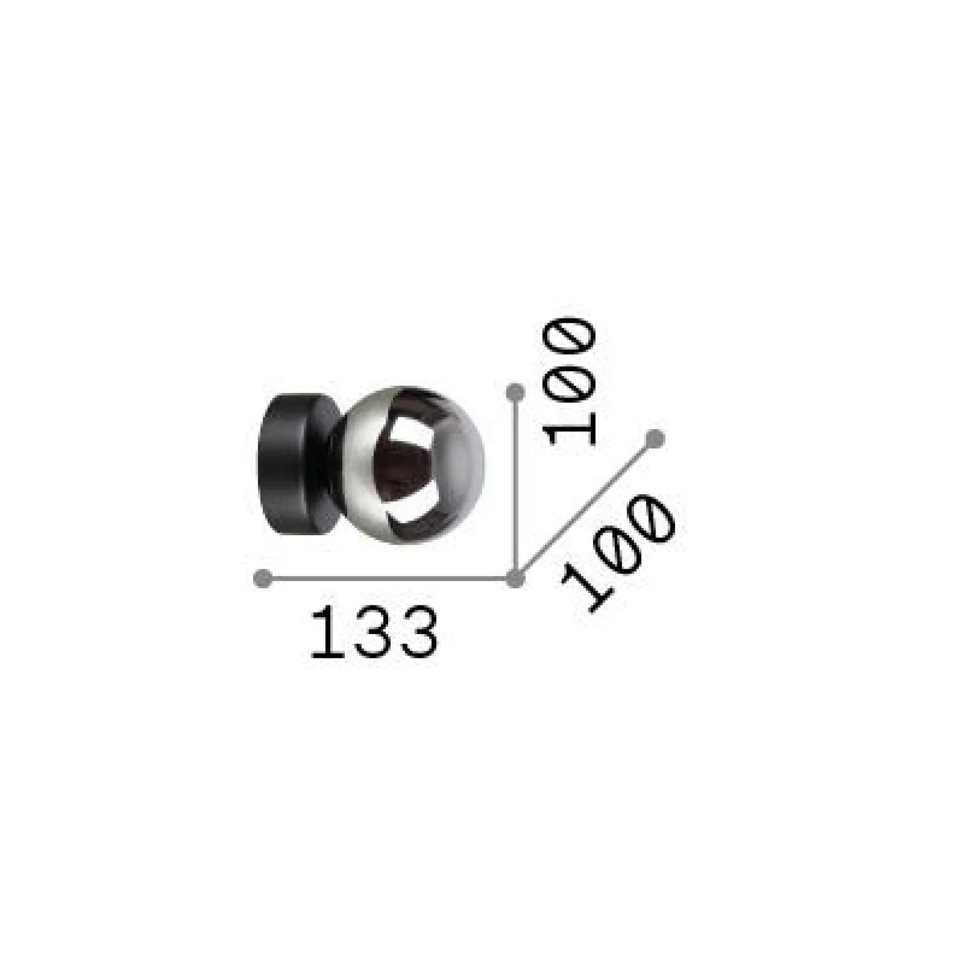 Ideal-Lux - Lampada da parete PERLAGE AP1 FUME', 10 x 10 x h13 cm,<Dmora Online