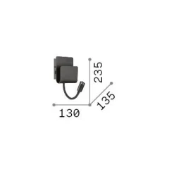 Ideal-Lux - Lampada da parete PROBE AP2 , 13 x 24 x h14 cm,<Dmora Shop