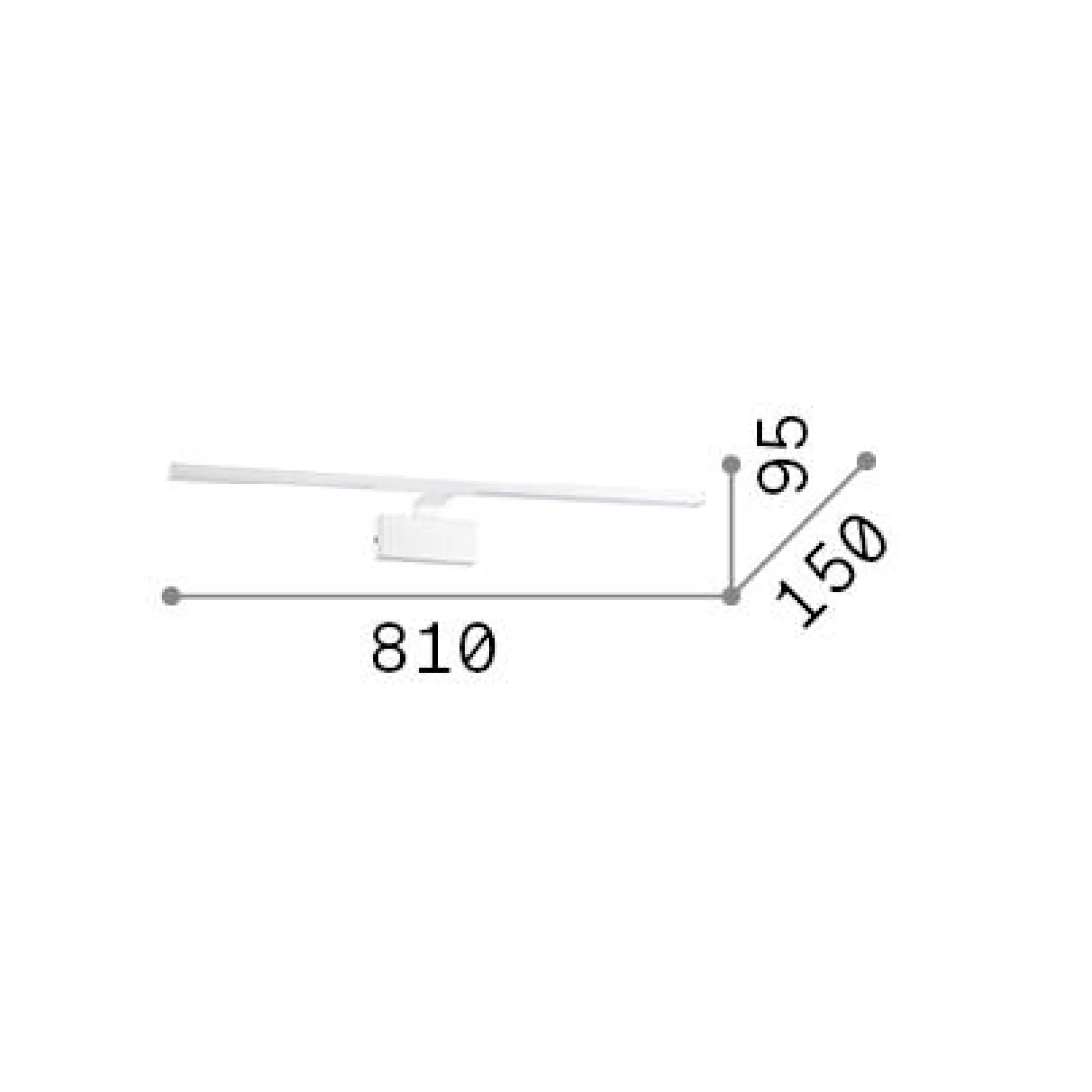 Ideal-Lux - Lampada da parete ALMA AP D81 , 81 x 10 x h15 cm,<Dmora Fashion