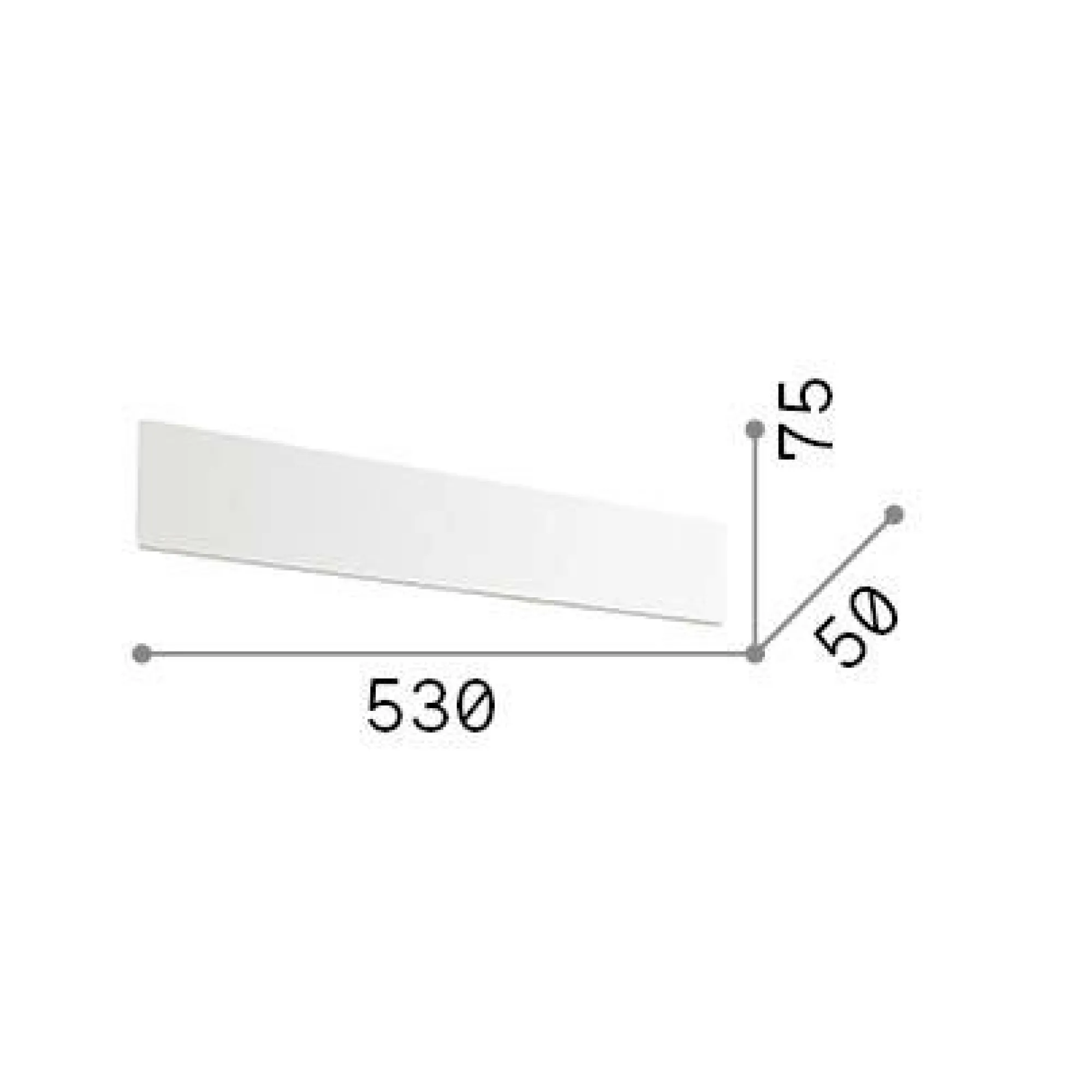 Ideal-Lux - Lampada da parete ZIG ZAG AP D53 3000K , 53 x 8 x h5 cm,<Dmora New