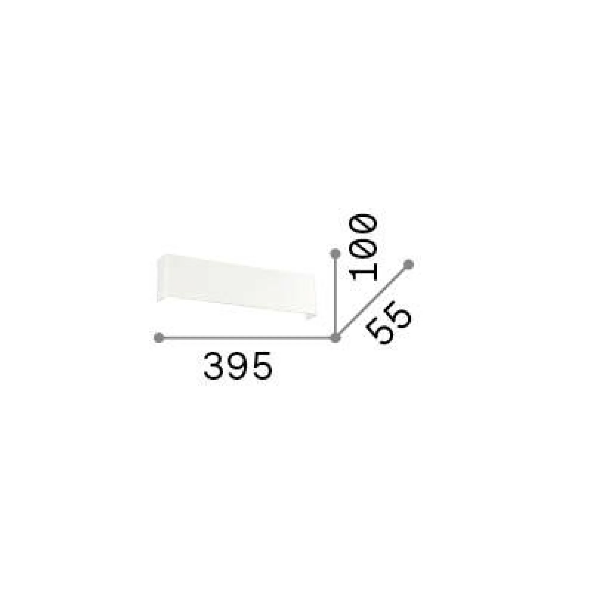 Ideal-Lux - Lampada da parete BRIGHT AP D40, 40 x 10 x h6 cm,<Dmora Outlet