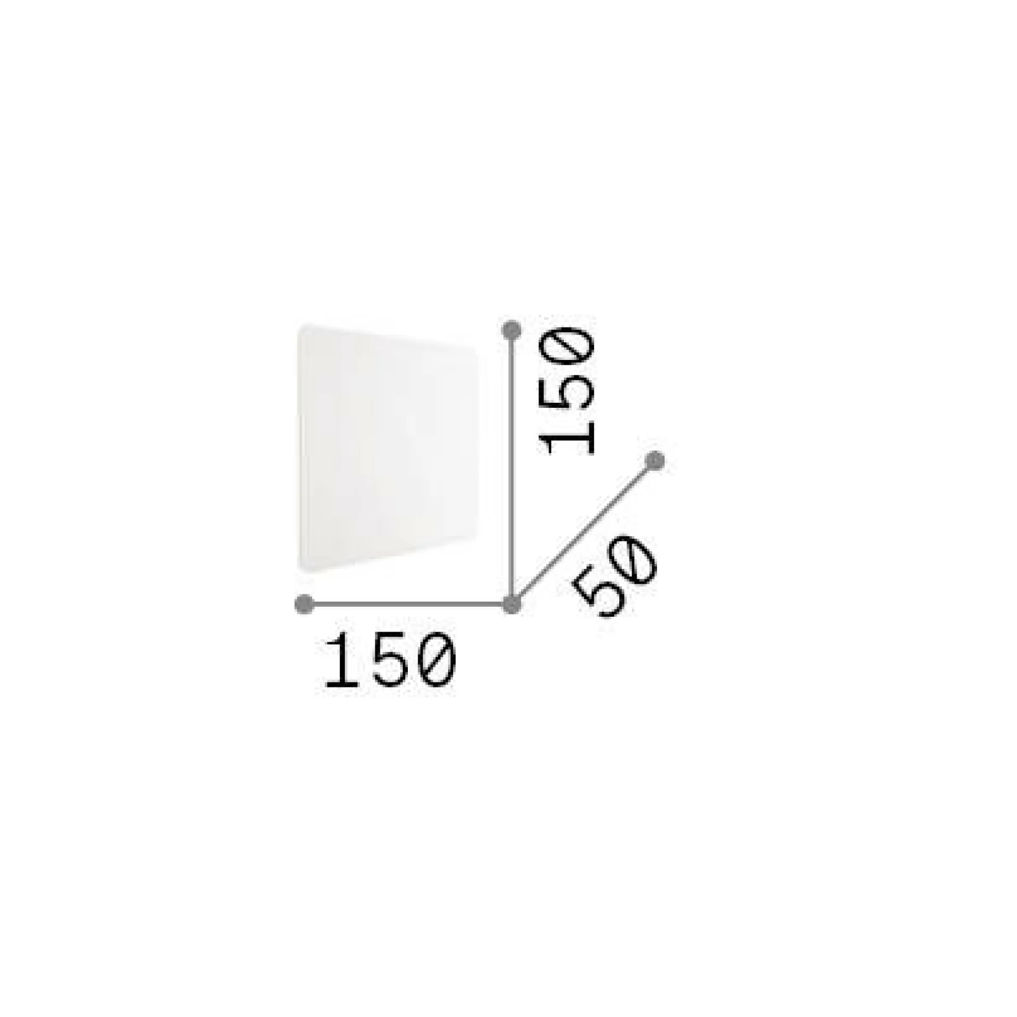 Ideal-Lux - Lampada da parete COVER AP D15 SQUARE , 15 x 15 x h5 cm,<Dmora Sale