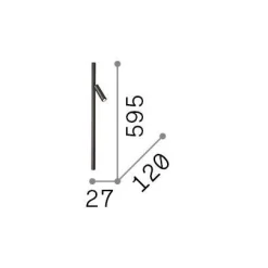 Ideal-Lux - Lampada da parete SYNTESI AP LINEAR , 3 x 60 x h12 cm,<Dmora Clearance