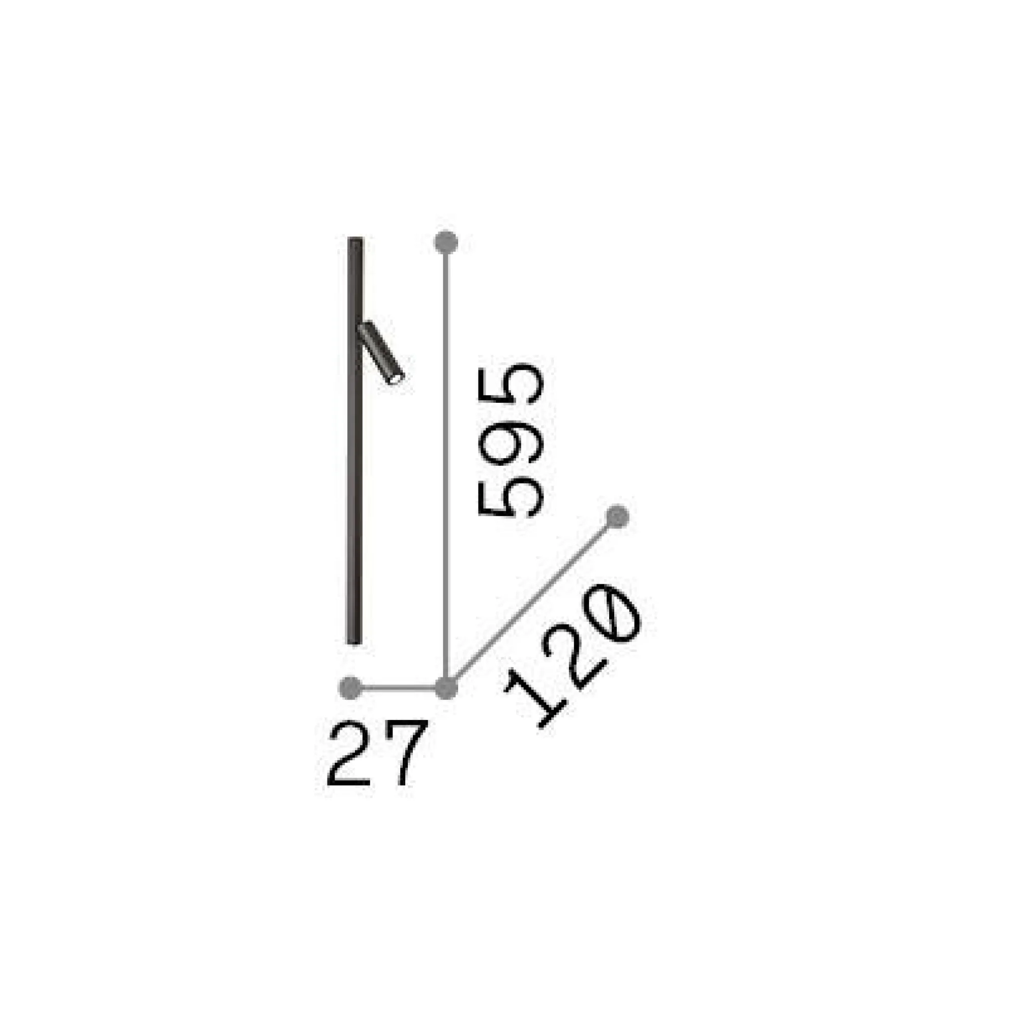 Ideal-Lux - Lampada da parete SYNTESI AP LINEAR , 3 x 60 x h12 cm,<Dmora Clearance