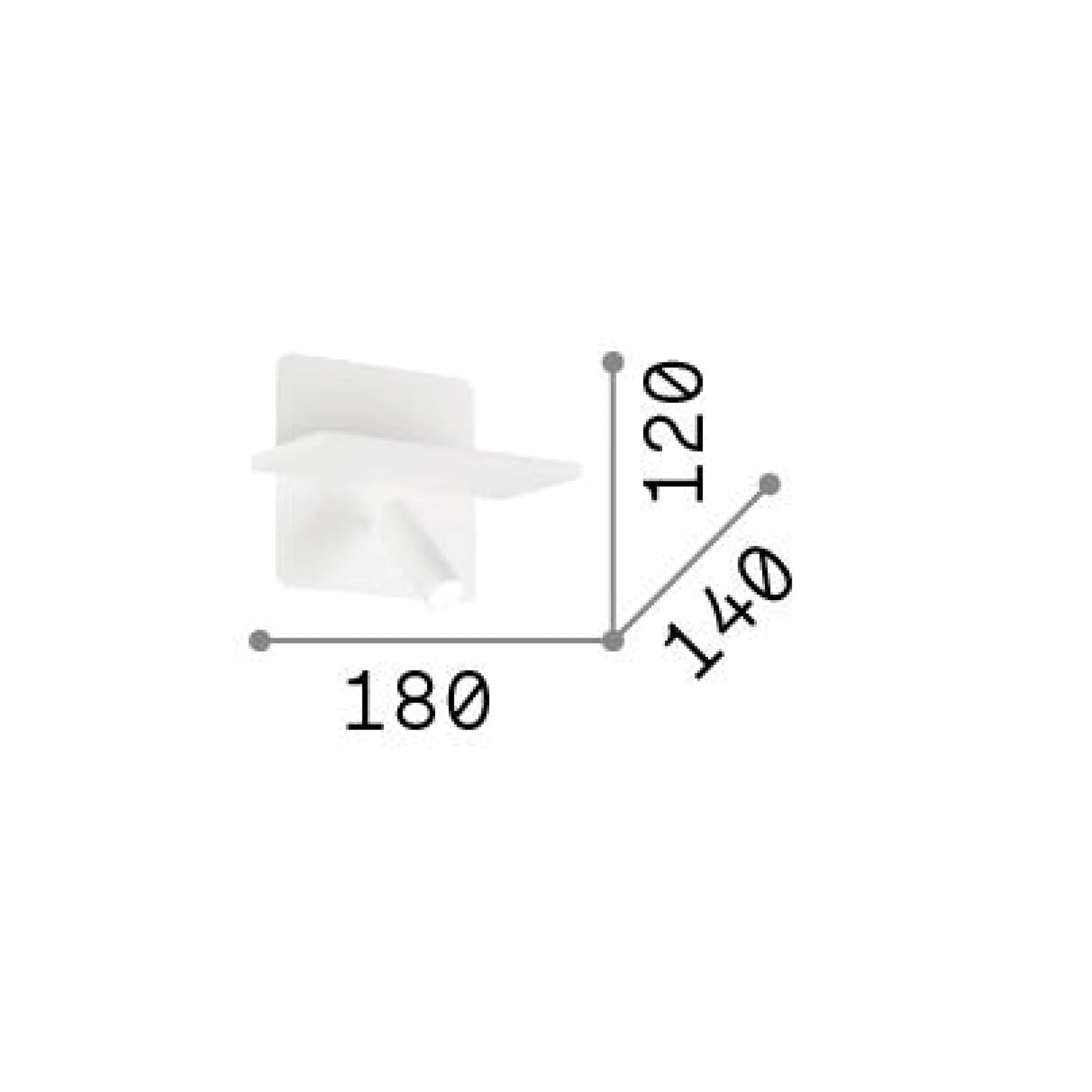Ideal-Lux - Lampada da parete PIANO AP , 18 x 12 x h14 cm,<Dmora Flash Sale
