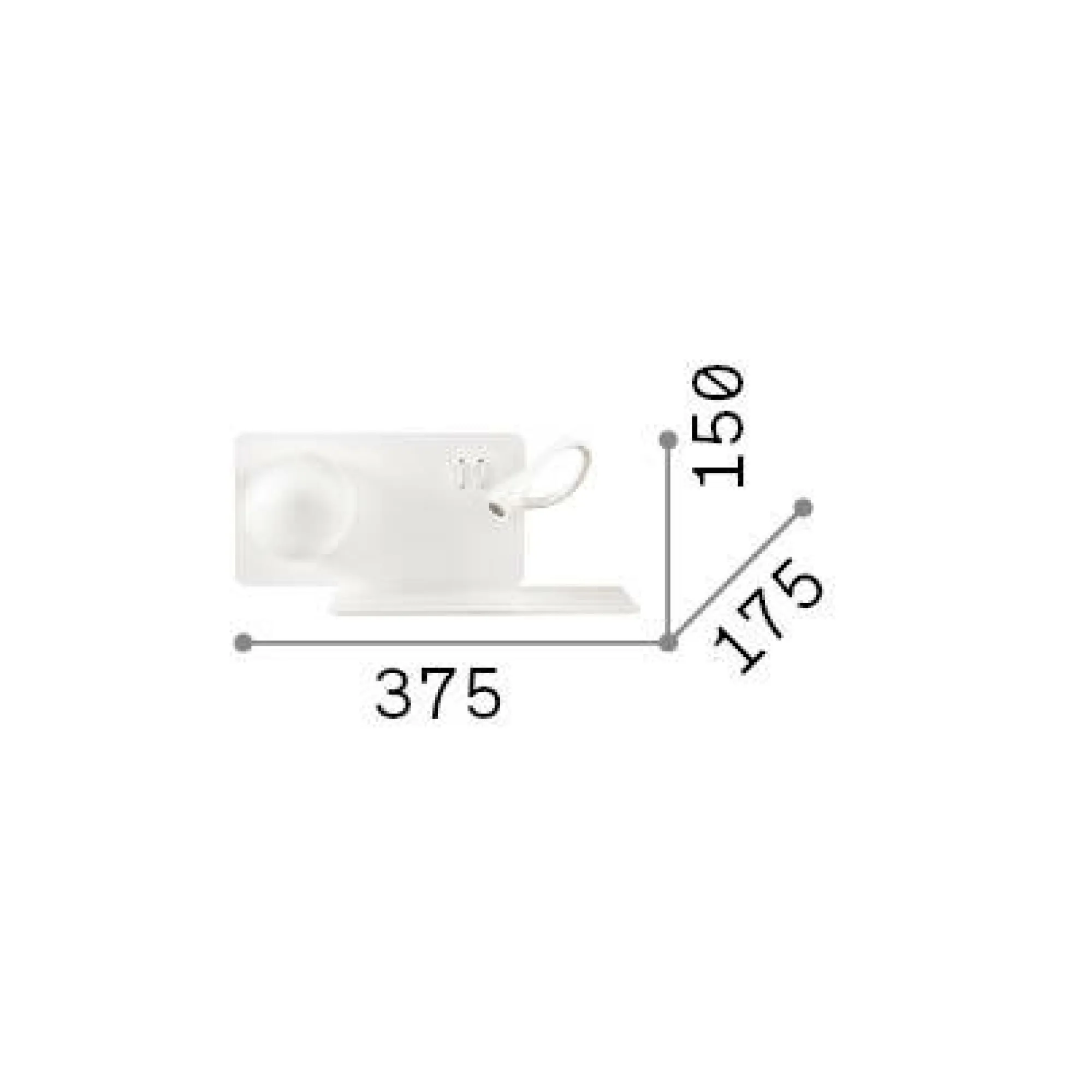 Ideal-Lux - Lampada da parete BOOK-2 AP , 38 x 15 x h18 cm,<Dmora Online