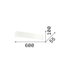 Ideal-Lux - Lampada da parete BRIGHT AP D60, 60 x 10 x h6 cm,<Dmora Cheap