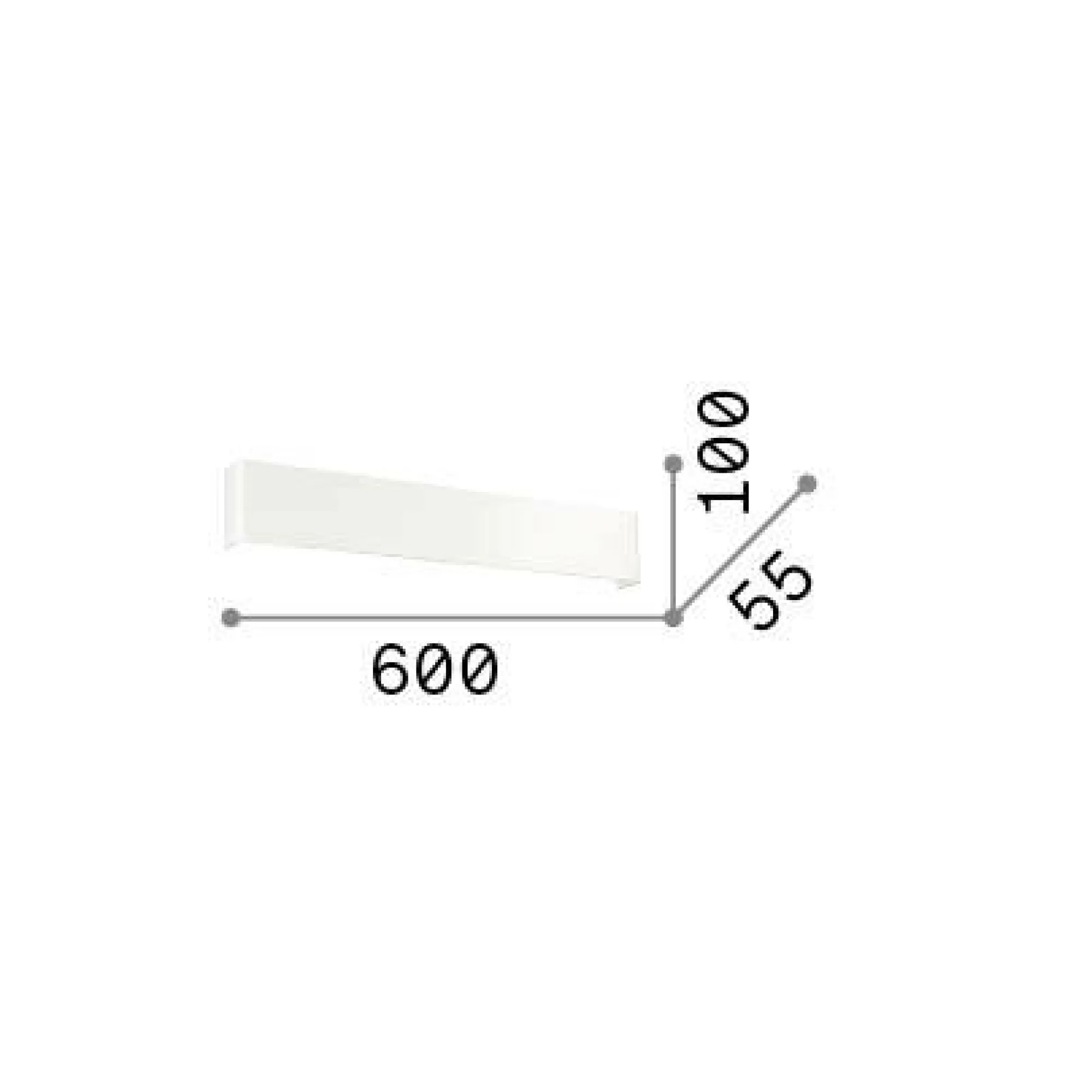 Ideal-Lux - Lampada da parete BRIGHT AP D60, 60 x 10 x h6 cm,<Dmora Cheap