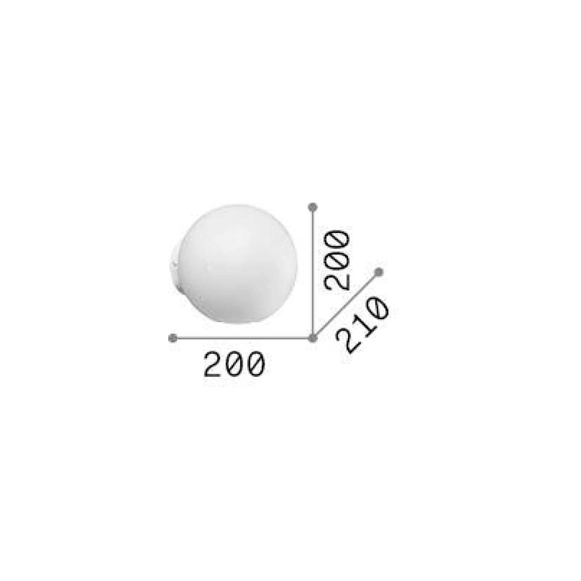 Ideal-Lux - Lampada da parete CARTA AP1 D20, 20 x 20 x h21 cm,<Dmora Clearance