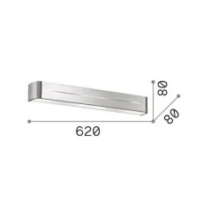 Ideal-Lux - Lampada da parete POSTA AP4 ALLUMINIO, 62 x 8 x h8 cm,<Dmora Outlet