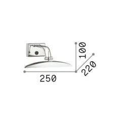 Ideal-Lux - Lampada da parete MIRROR-20 AP2 BRUNITO, 25 x 10 x h22 cm,<Dmora Sale