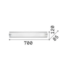 Ideal-Lux - Lampada da parete TUDOR AP4, 70 x 12 x h9 cm,<Dmora New