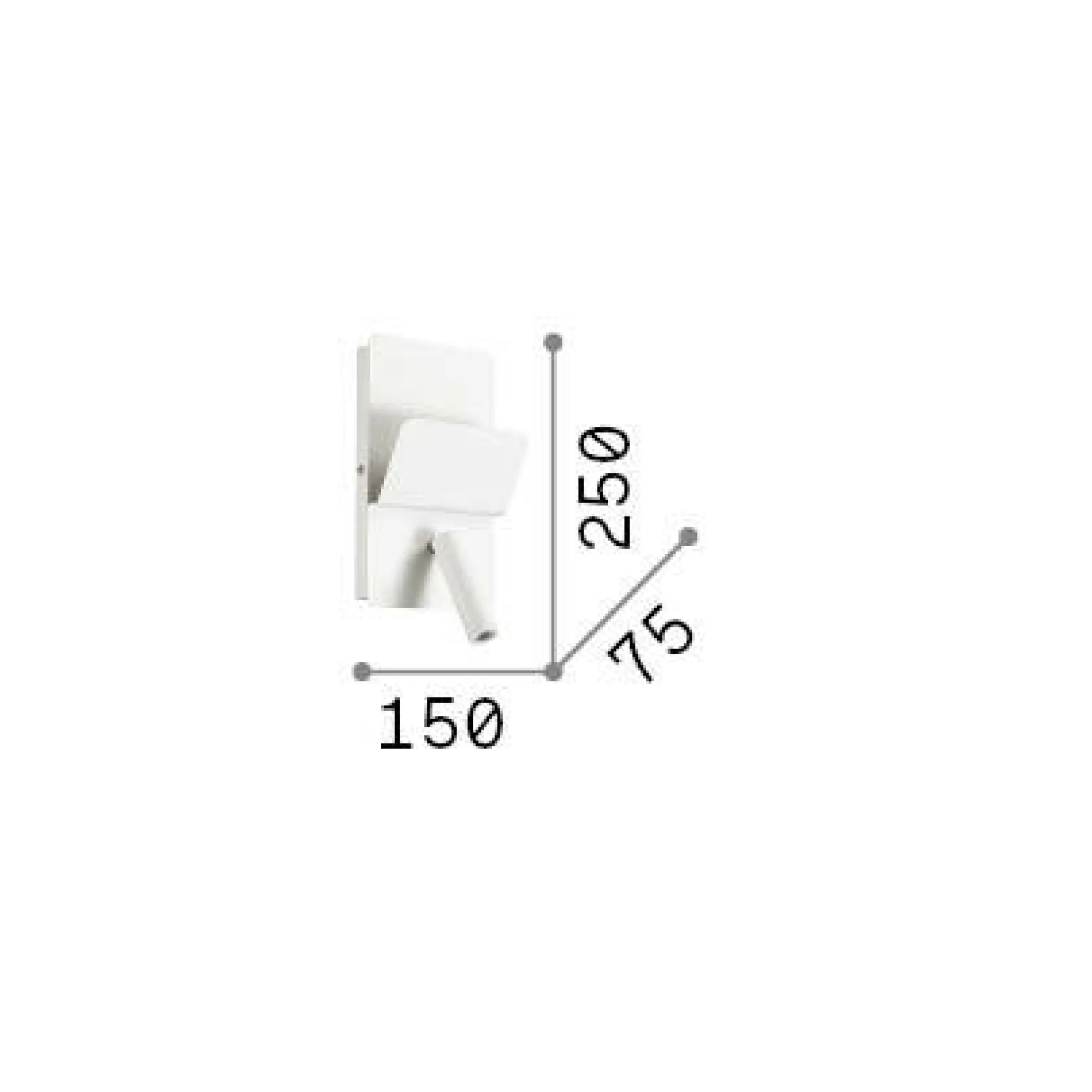 Ideal-Lux - Lampada da parete READ AP , 15 x 25 x h8 cm,<Dmora Cheap