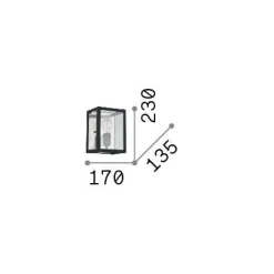 Ideal-Lux - Lampada da parete IGOR AP1, 17 x 23 x h14 cm,<Dmora Best Sale