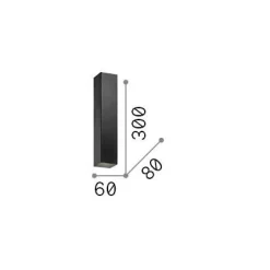 Ideal-Lux - Lampada da parete SKY AP2 , 6 x 30 x h8 cm,<Dmora Discount